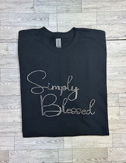 Simply Blessed Rhinestone Christian Digital Design