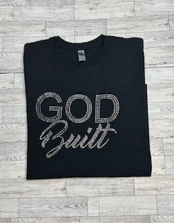 God Built Rhinestone Christian Digital Design